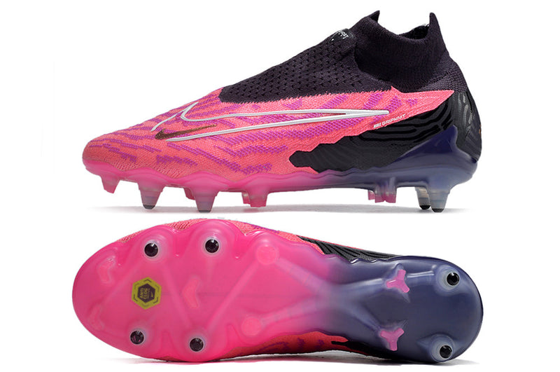 Chuteira Campo Nike Phantom GX DF Elite Ponta de Aluminio Preta e Rosa "Generation Pack"