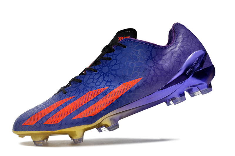 Chuteira Campo Adidas X Crazyfast+ FG Roxo e Vermelho "Salah"