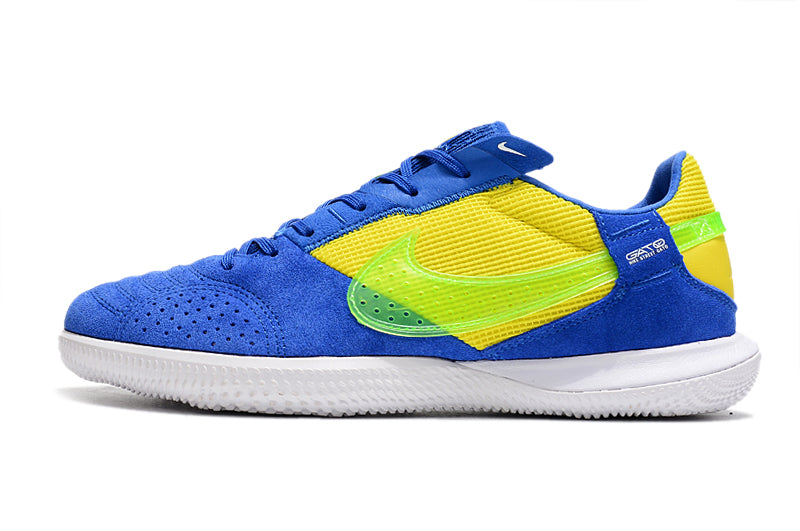 Chuteira Futsal Nike StreetGato IC Azul, Amarelo e Branco