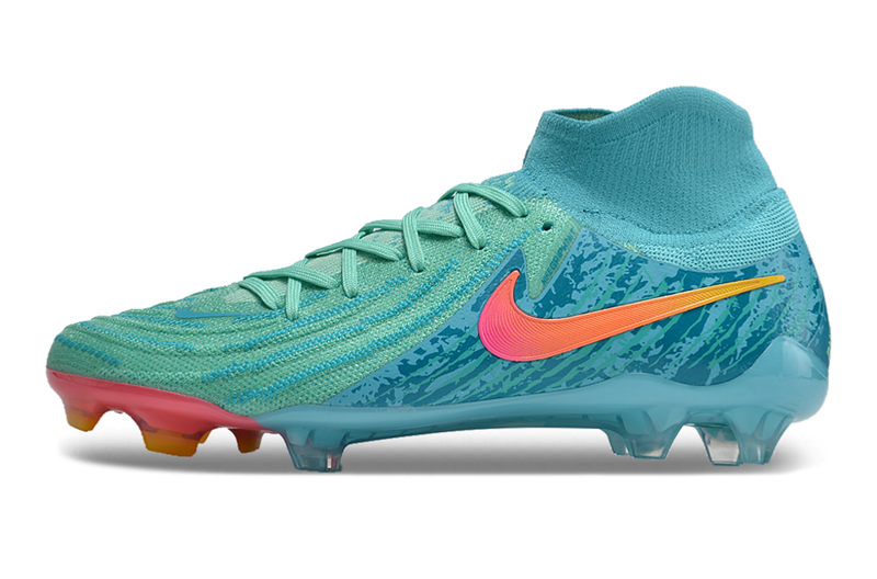 Chuteira Campo Nike Phantom Luna 2 Elite FG Azul e Verde "Vortex Pack"