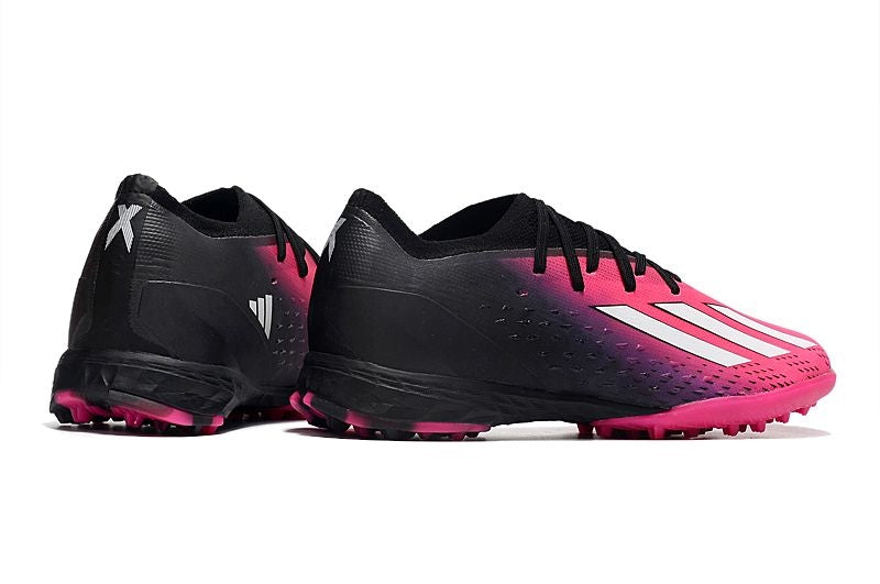 Chuteira Society Adidas X SpeedPortal.1 TF Rosa e Preto "Own You Football Pack"