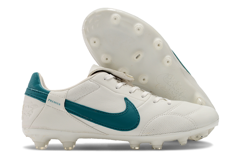 Chuteira Campo Nike Premier 3 FG Branca e Verde "Metalic Summit Pack"