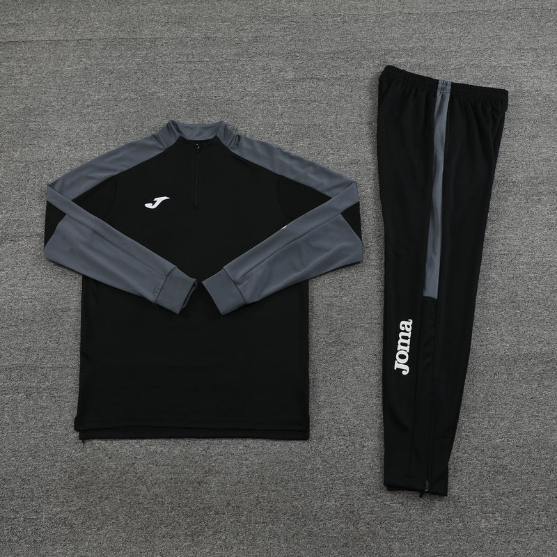 Conjunto de Frio Joma Training Cinza e Preto