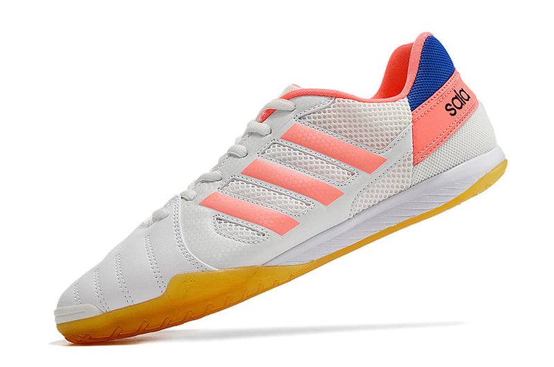 Chuteira Futsal Adidas Top Sala IC Branca e Rosa