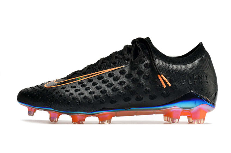 Chuteira Campo Nike Phantom Ultra Venom Elite FG Preta e Laranja