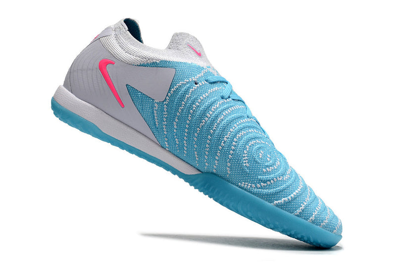 Chuteira Futsal Nike Phantom GX 2 Elite IC Cinza, Azul e Rosa