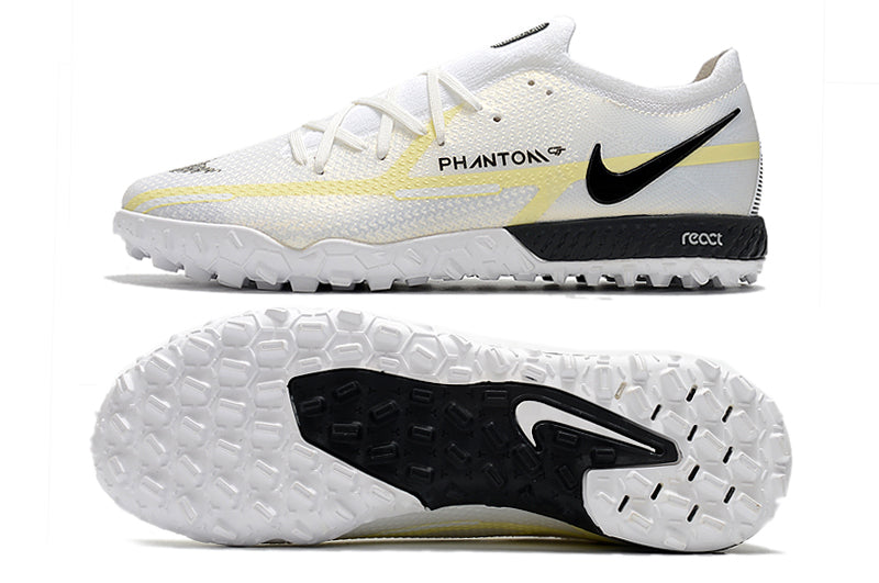 Chuteira Society Nike Phantom GT2 Elite TF Branco e Preto