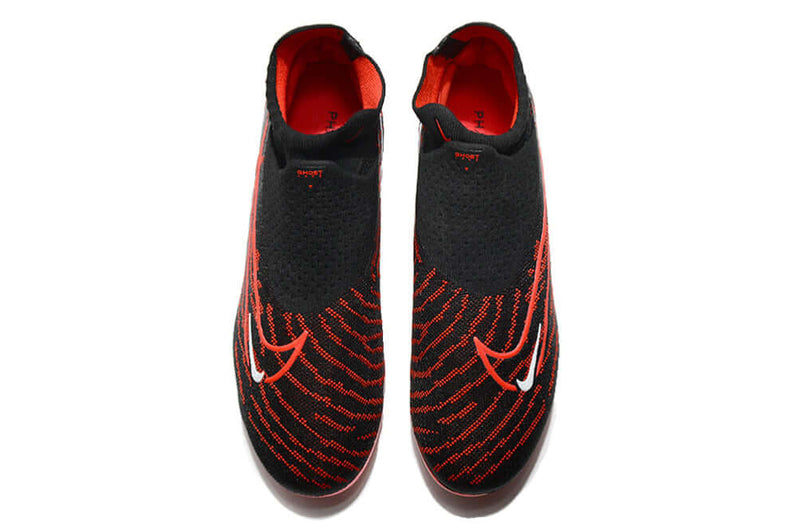 Chuteira Campo Nike Phantom GX DF Elite FG Preta e Vermelho