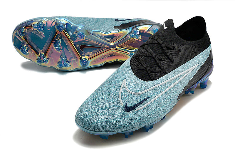 Chuteira Campo Nike Phantom GX Elite FG Preta e Azul