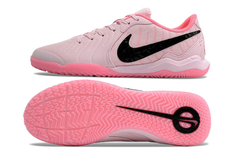 Chuteira Futsal Nike Tiempo Legend 10 Academy IC Rosa e Preto "Mad Brilliance Pack"