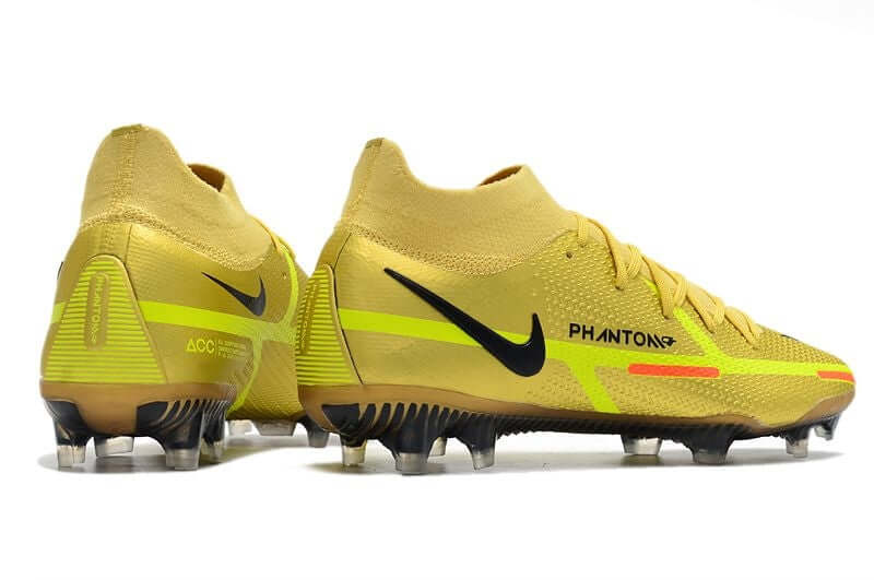 Chuteira Campo Nike Phantom GT2 DF Elite FG Dourada