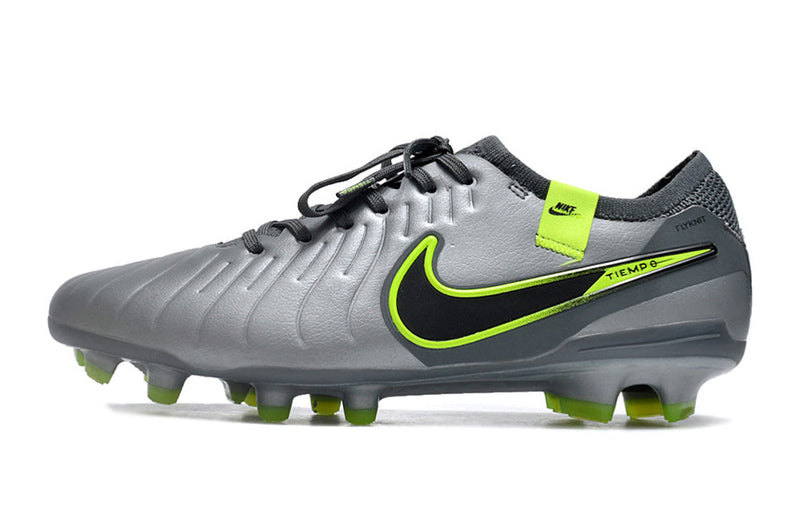 Chuteira Campo Nike Tiempo Legend 10 Elite FG Cinza, Preta e Verde