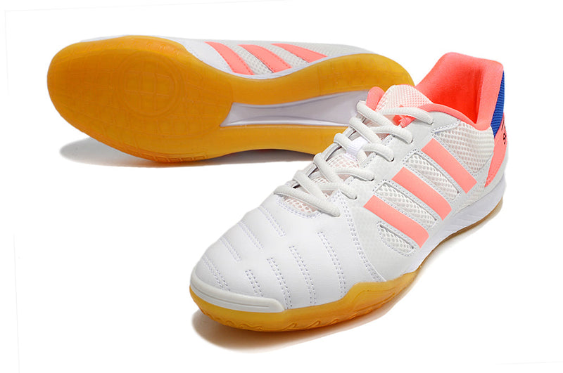 Chuteira Futsal Adidas Top Sala IC Branca e Rosa