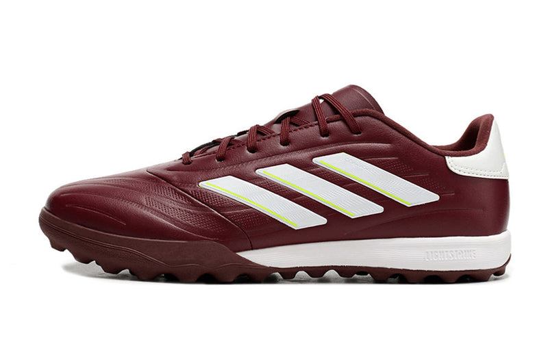 Chuteira Society Adidas Copa Pure.1 Bordo e Branco "Energy Citrus Pack"