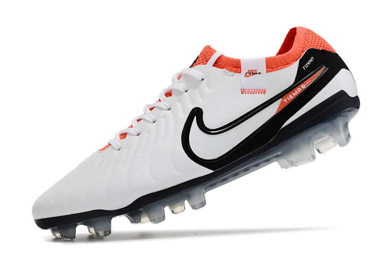 Chuteira Campo Nike Tiempo Legend 10 Elite FG Branca, Preta e Vermelha "Ready Pack"