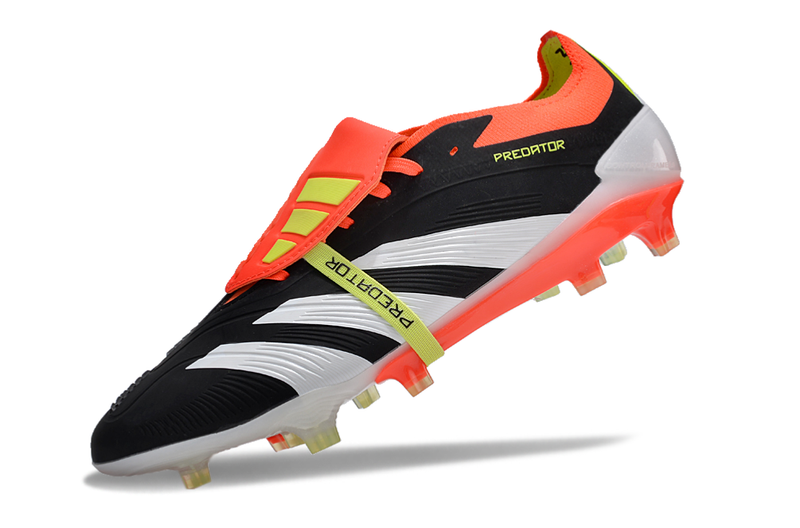 Chuteira Campo Adidas Predator FT 30 Elite FG Preta, Laranja e Branco "Solar Energy Pack"