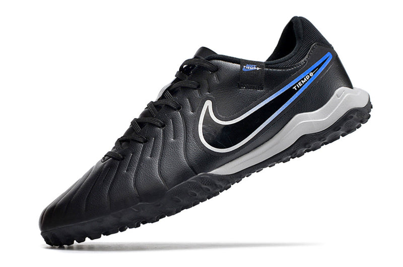 Chuteira Society Nike Tiempo Legend 10 Pro TF Preta e Azul "Shadow Pack"