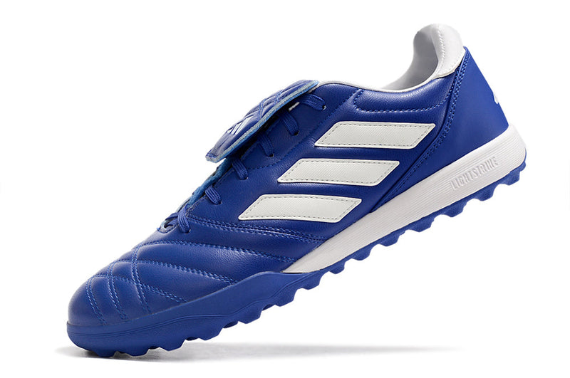 Chuteira Society Adidas Copa Gloro TF Azul e Branco