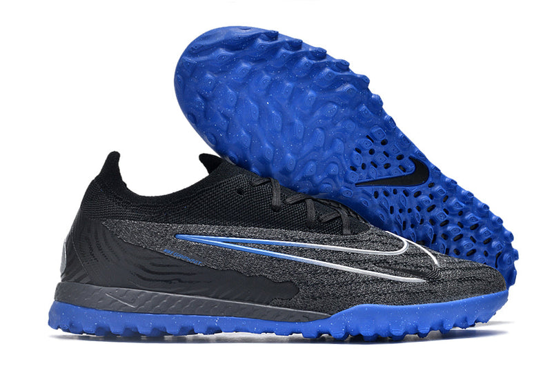 Chuteira Society Nike Phantom GX Elite TF Preta e Azul "Shadow Pack"