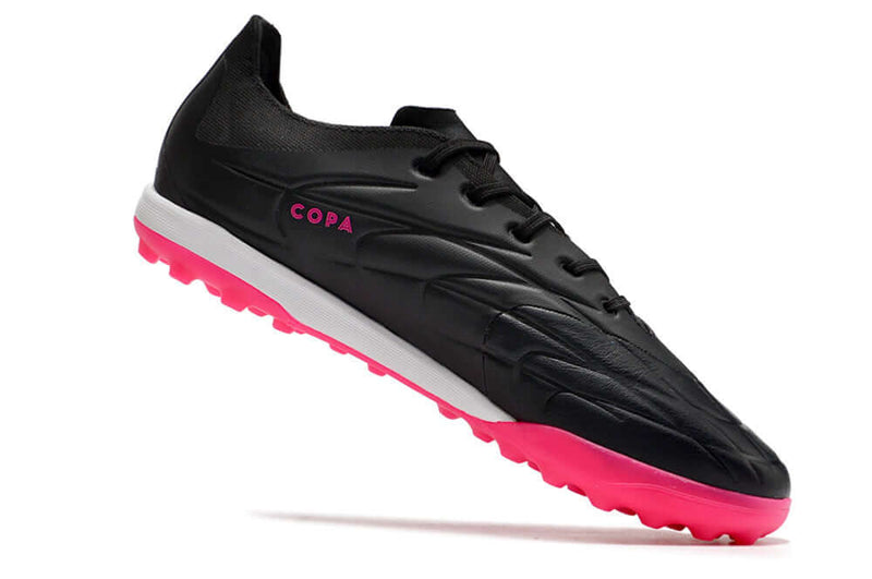 Chuteira Society Adidas Copa Pure.1 TF Preta e Rosa "Own You Football Pack"