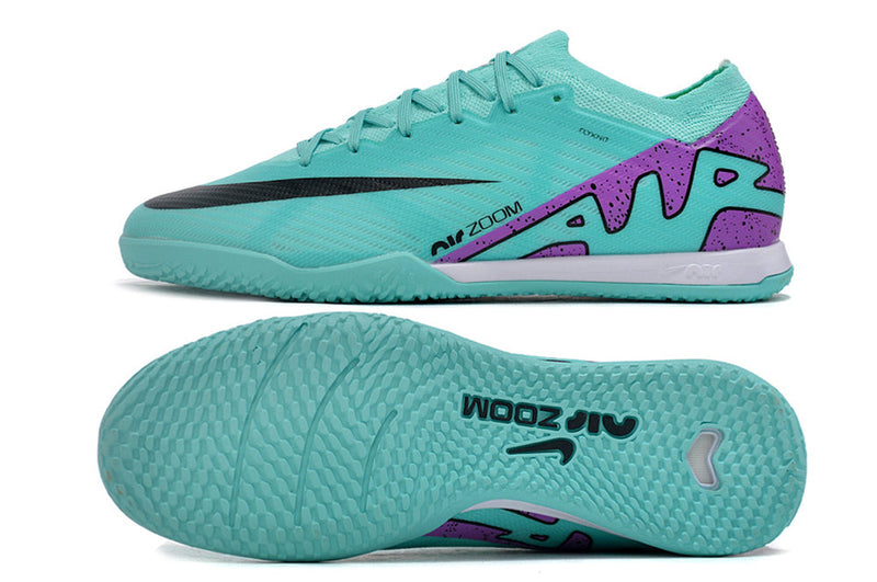 Chuteira Futsal Nike Air Zoom Mercurial Vapor 15 Elite IC Azul e Roxo "Peak Ready Pack"