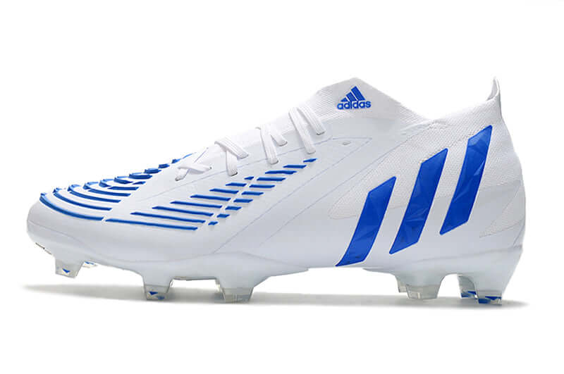 Chuteira Campo Adidas Predator Edge.1 FG Branco e Azul "Diamond Edge Pack"