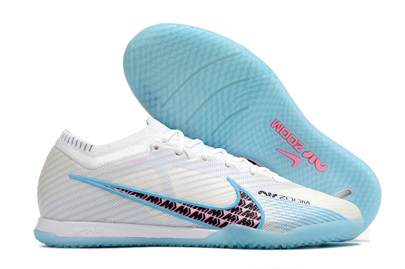 Chuteira Futsal Nike Air Zoom Mercurial Vapor 15 IC Elite Branca e Azul "Blast Pack"