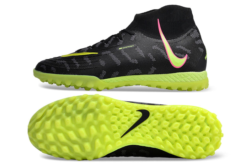 Chuteira Society Nike Phantom Luna Elite TF Preta e Verde