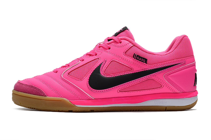 Chuteira Futsal Supreme x Nike SB Gato IC Rosa e Preto