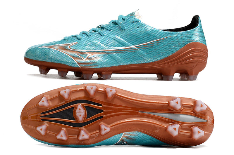 Chuteira Campo Mizuno Alpha FG Azul "Azure Blue Pack"