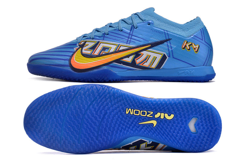 Chuteira Futsal Nike Air Zoom Mercurial Vapor 15 Elite Azul "Mbappe Comic"