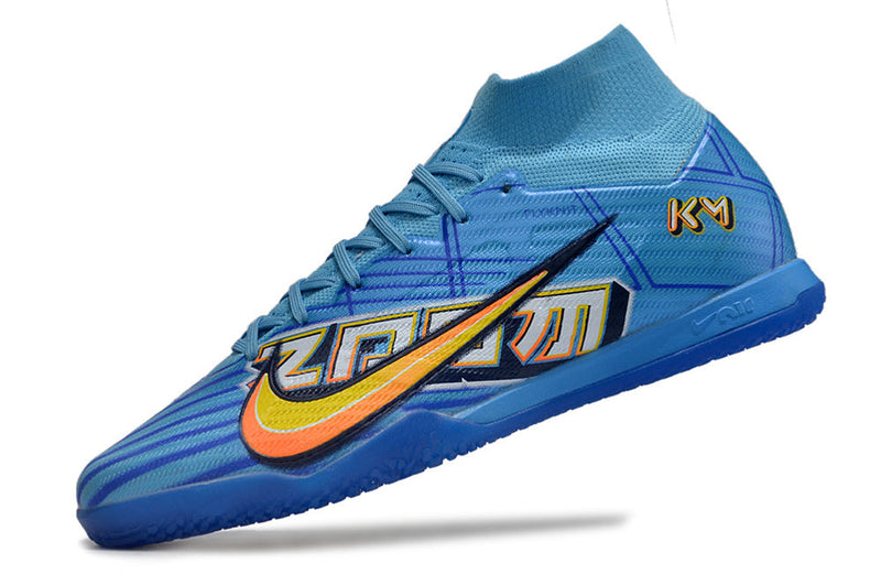 Chuteira Futsal Nike Air Zoom Mercurial Superfly 9 Elite IC Azul "Mbappe Comic"