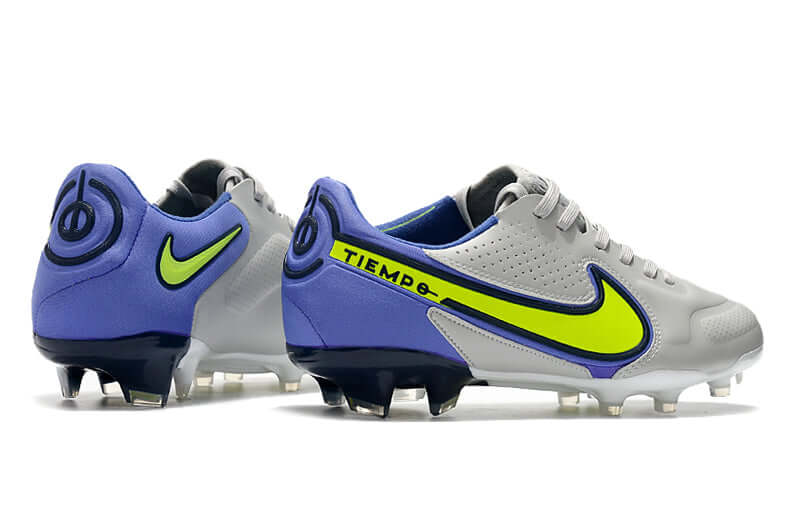 Chuteira Campo Nike Tiempo Legend 9 Elite Cinza e Roxa "Recharge Pack"