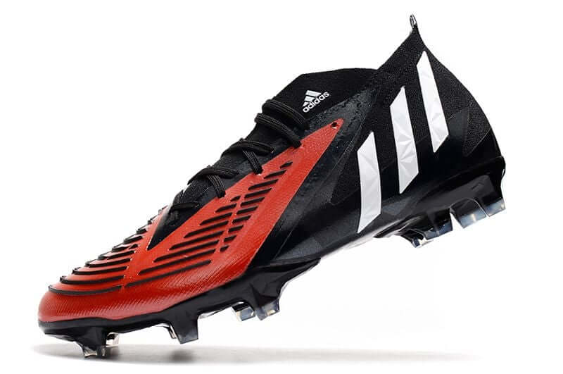 Chuteira Campo Adidas Predator Edge.1 FG Preta e Vermelha