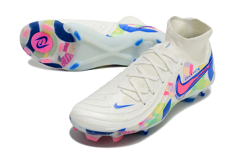 Chuteira Campo Nike Phantom Luna 2 Elite FG Branca "Rainbow Pack"