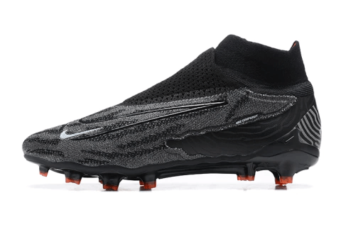 Chuteira Campo Nike Phantom GX DF Elite FG Preta e Laranja "Black Pack"