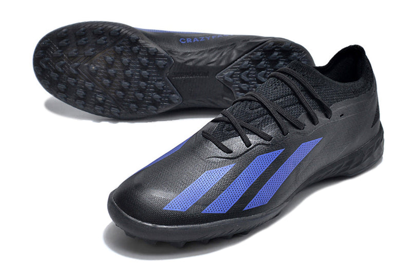 Chuteira Society Adidas X Crazyfast.1 TF Preta "Nightstrike Pack"