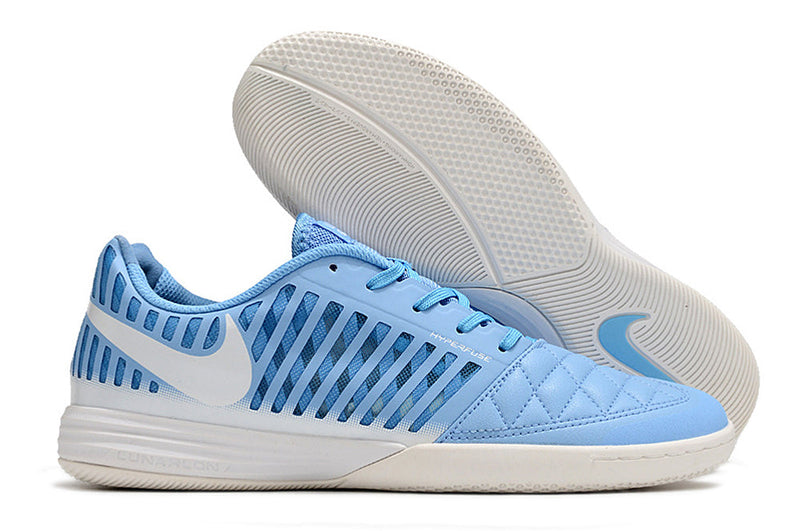 Chuteira Futsal Nike Lunar Gato II IC Azul e Branca