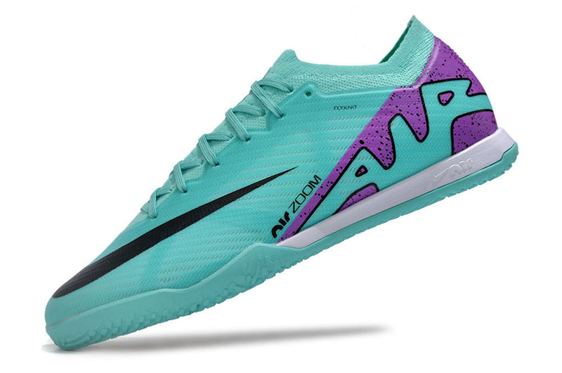 Chuteira Futsal Nike Air Zoom Mercurial Vapor 15 Elite IC Azul e Roxo "Peak Ready Pack"