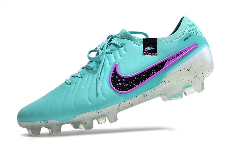 Chuteira Campo Nike Tiempo Legend 10 Elite FG Azul e Roxo "Peak Ready Pack"