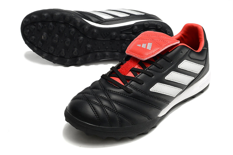 Chuteira Society Adidas Copa Gloro TF Prata, Branca e Vermelha