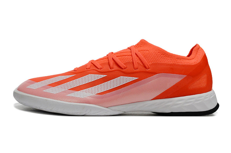 Chuteira Futsal Adidas CrazyFast. 1 IC Vermelha e Branco "Energy Citrus Pack"