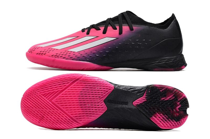 Chuteira Futsal Adidas X Speedportal.1 IC Rosa e Preto "Own You Football Pack"