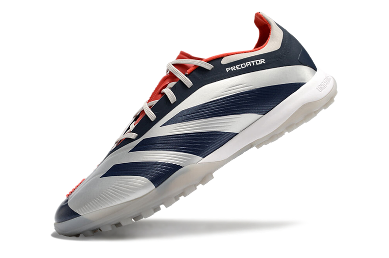 Chuteira Society Adidas Predator Elite TF Prata e Azul "Roteiro Pack"