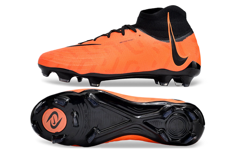 Chuteira Campo Nike Phantom Luna Elite FG Laranja e Preta