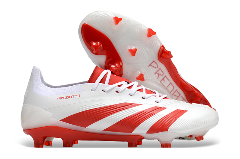 Chuteira Campo Adidas Predator Elite FG Branca e Vermelha "Arnold Pack"