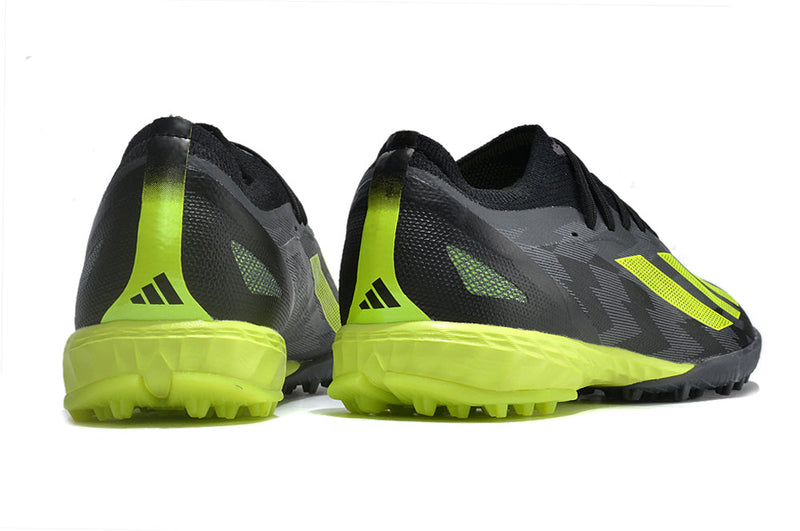 Chuteira Society Adidas X Crazyfast.1 TF Preta e Verde "Crazycharged Pack"