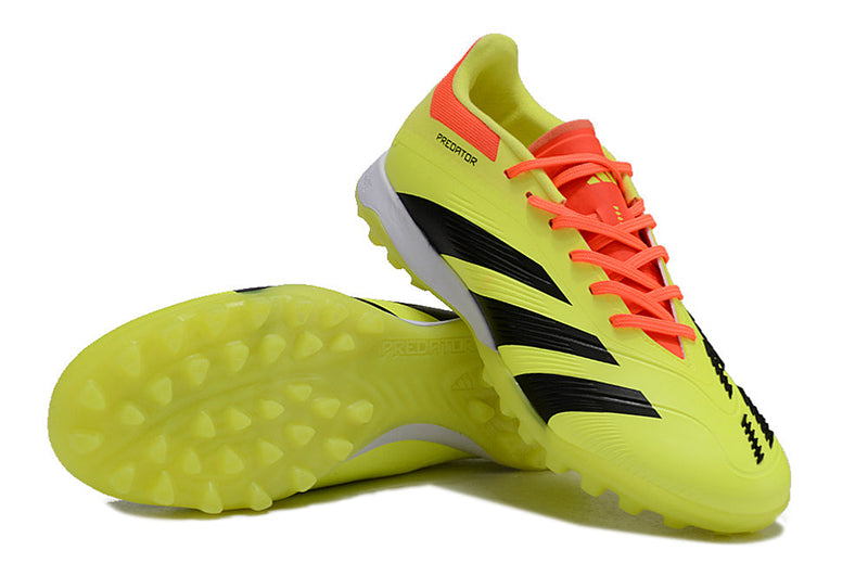 Chuteira Society Adidas Predator Elite TF Amarela, Preta e Vermelha "Energy Solar Pack"