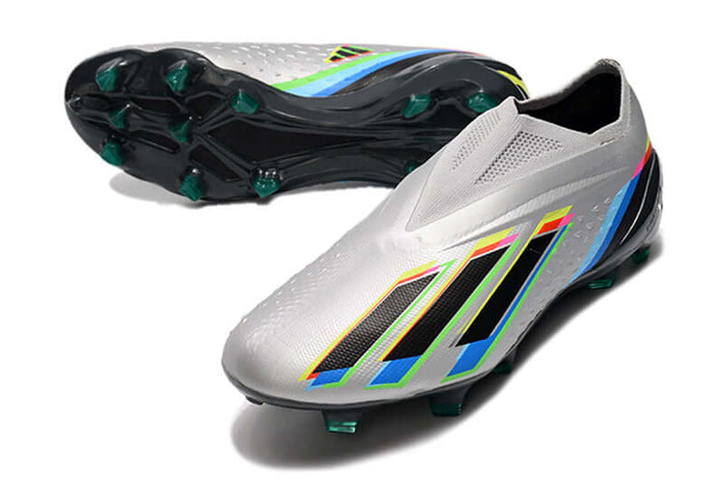 Chuteira Campo Adidas X Speedportal+ FG Prata "Beyond Fast UCL Pack"