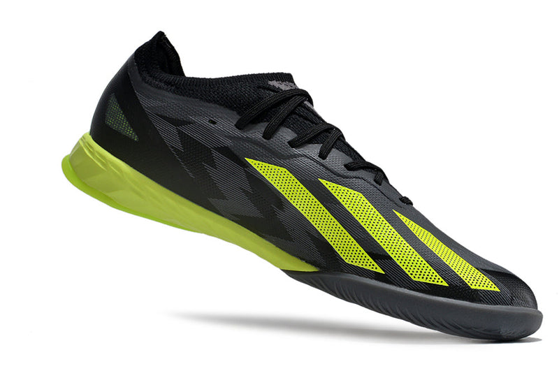 Chuteira Futsal Adidas X CrazyFast.1 IC Preta e Verde "Crazyrush Pack"